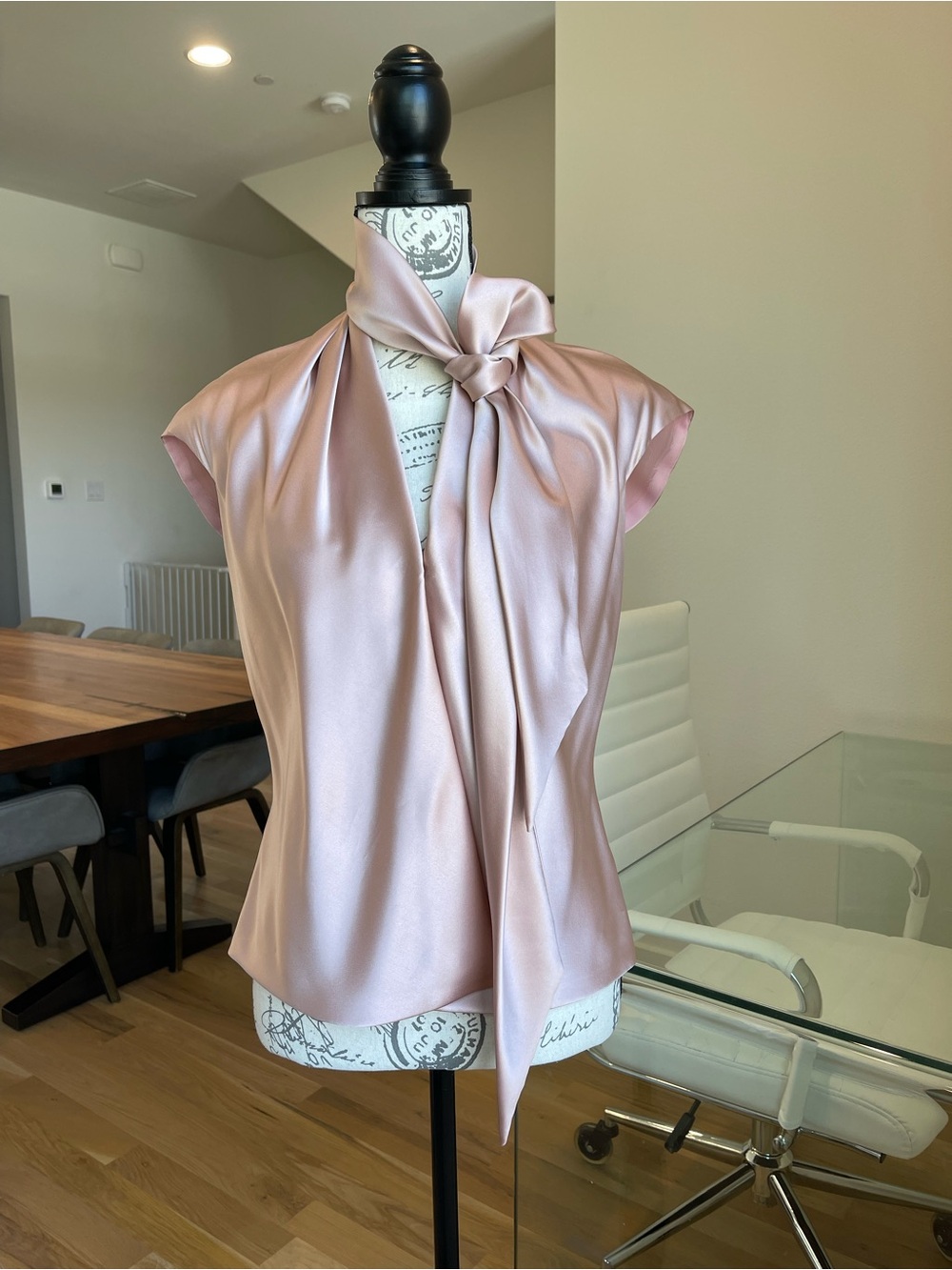 Simkhai Bow-Neck Sleeveless Top - Blush Pink - 6